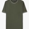 Mens PAUL & SHARK T-Shirts | Mens Cotton Jersey Basic Logo T-Shirt In Army Green