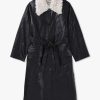 Womens BAUM UND PFERDGARTEN Coats & Jackets | Women'S Delize Black Faux Leather Trench Coat