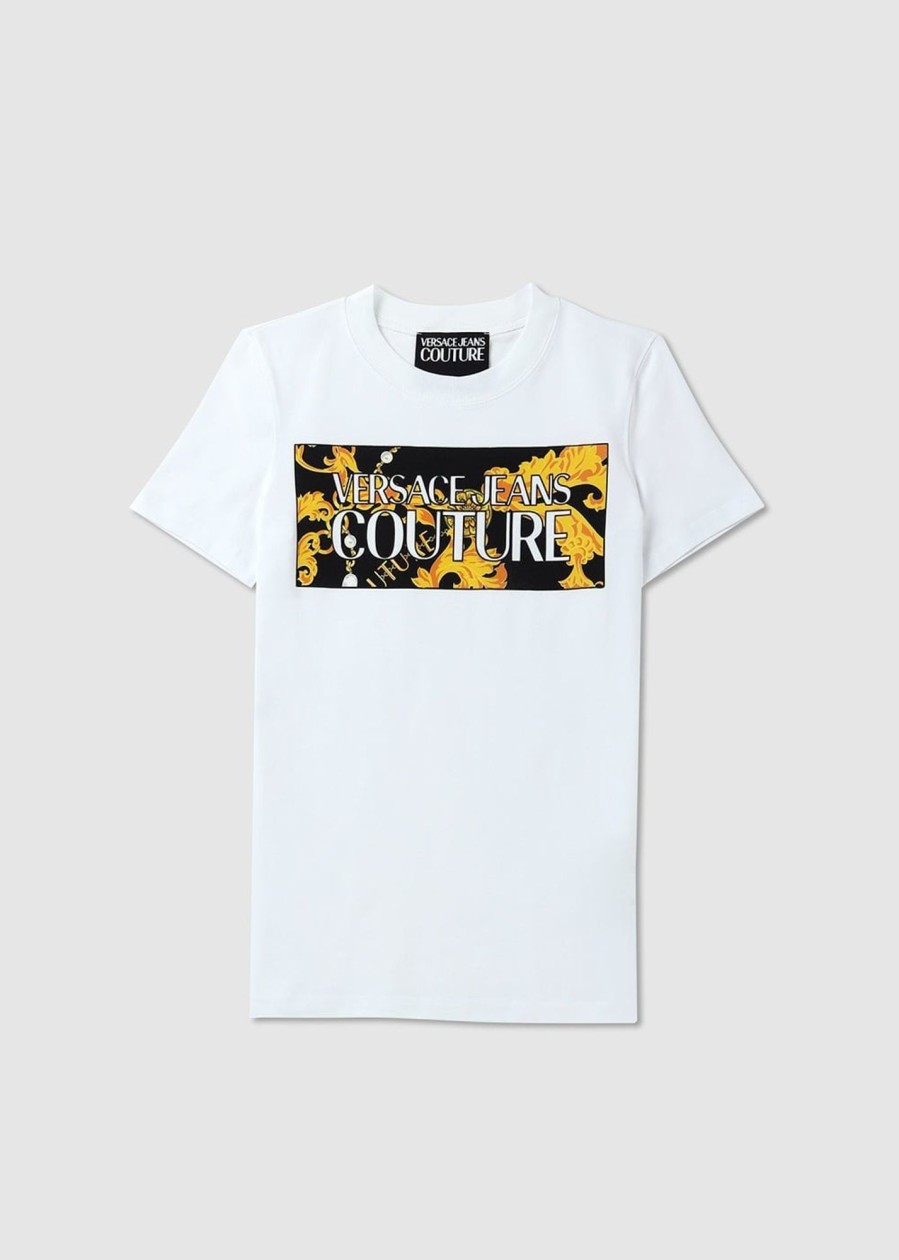 Womens VERSACE JEANS COUTURE Tops | Vjc Pearl Logo T Shirt