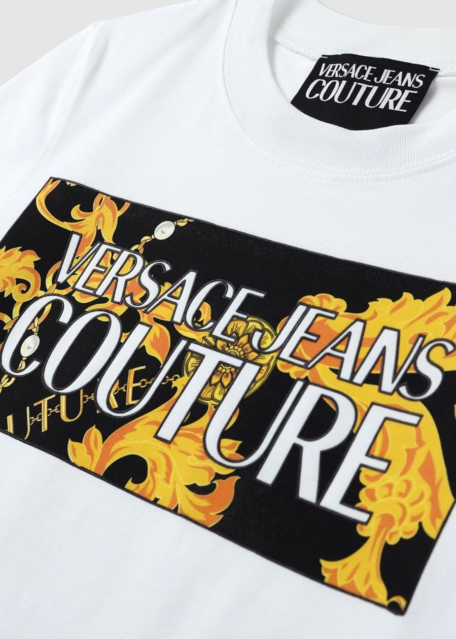 Womens VERSACE JEANS COUTURE Tops | Vjc Pearl Logo T Shirt