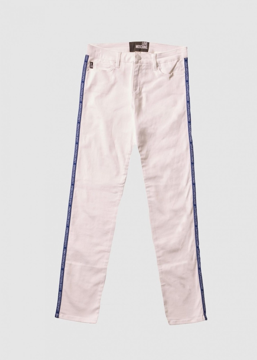 Womens LOVE MOSCHINO Jeans | Lm Taped Denim Jeans