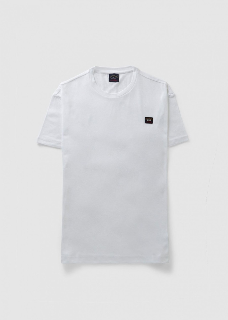 Mens PAUL & SHARK T-Shirts | Mens Iconic Badge T-Shirt In White