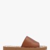 Womens SEE BY CHLOE Sandals | Womens Essie Leather Pool Sliders In Tan