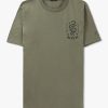 Mens REPLAY T-Shirts | Mens Boost Garage Snake Print T-Shirt In Light Military