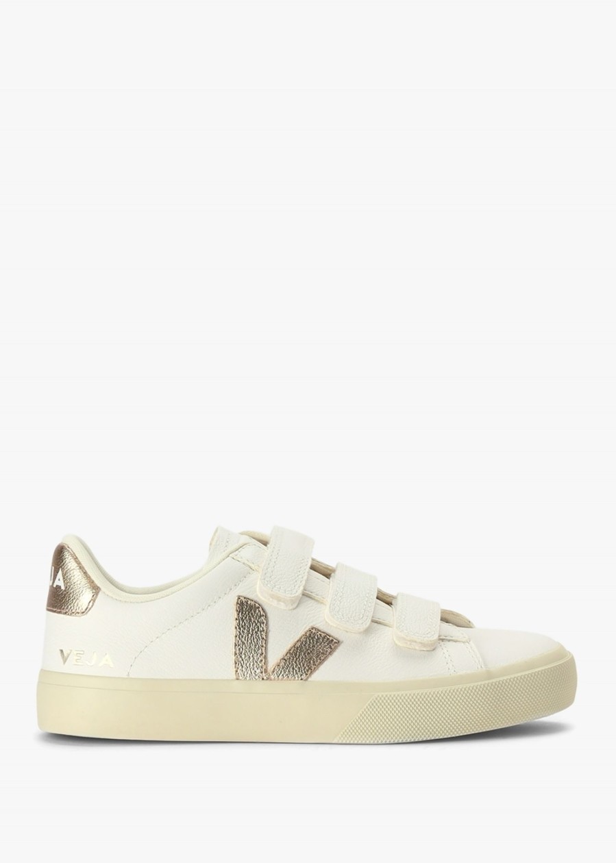 Womens VEJA Trainers | Womens Recife Logo Chromefree Leather Trainers In Extra White Plantine