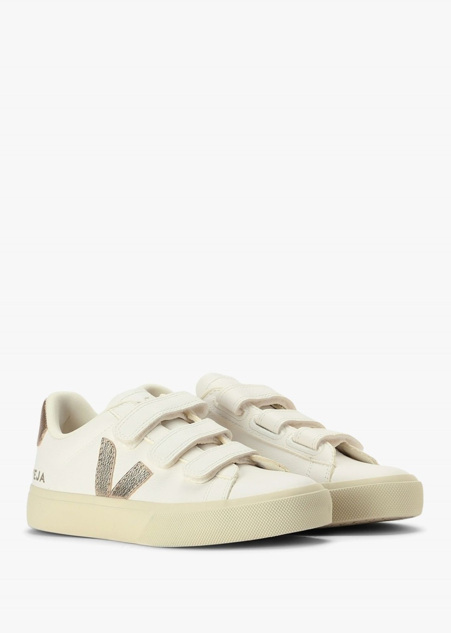 Womens VEJA Trainers | Womens Recife Logo Chromefree Leather Trainers In Extra White Plantine