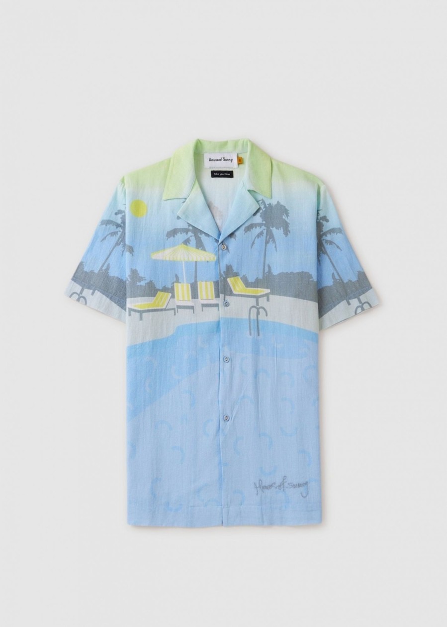 Womens HOUSE OF SUNNY Tops | Hs Take Your Time Poolside Print Oversize Shirt