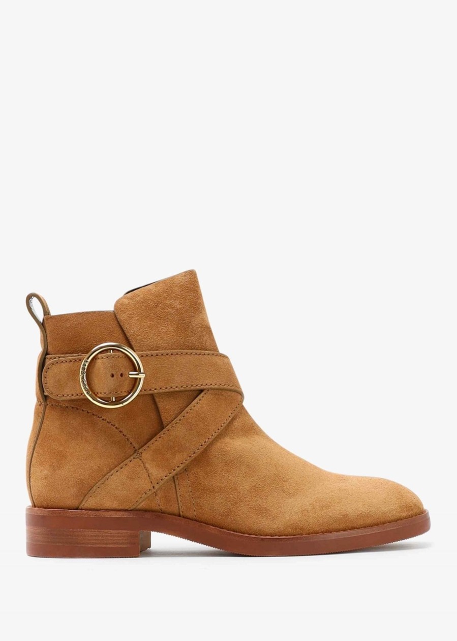 Womens SEE BY CHLOE Gifting | Lyna Suede Ankle Boots Tobacco