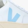 Womens VEJA Trainers | Womens V-12 Leather Trainers In Extra White Steel Nautico