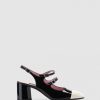 Womens CAREL Heels | Woman'S Papaya Black White Heels