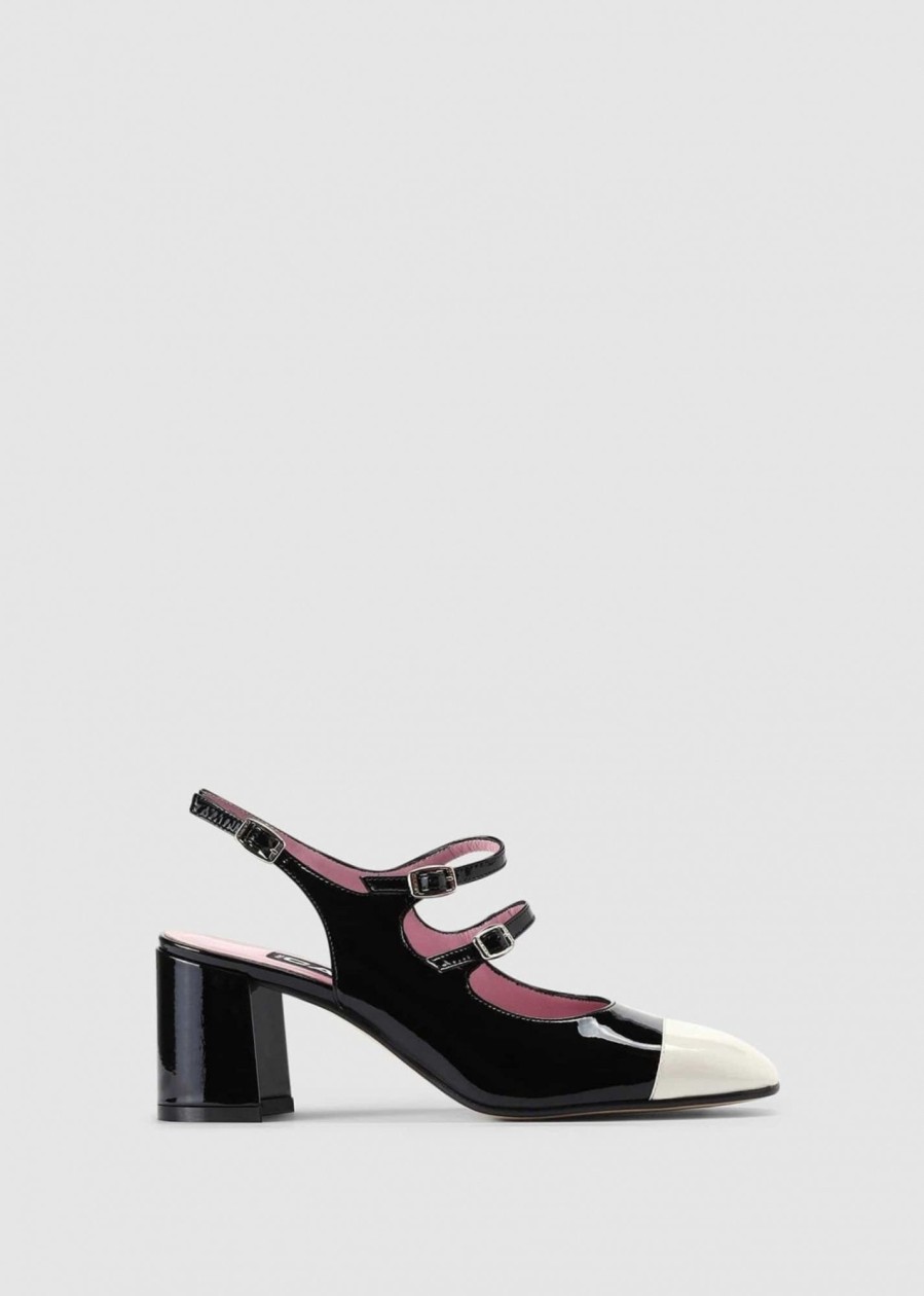 Womens CAREL Heels | Woman'S Papaya Black White Heels