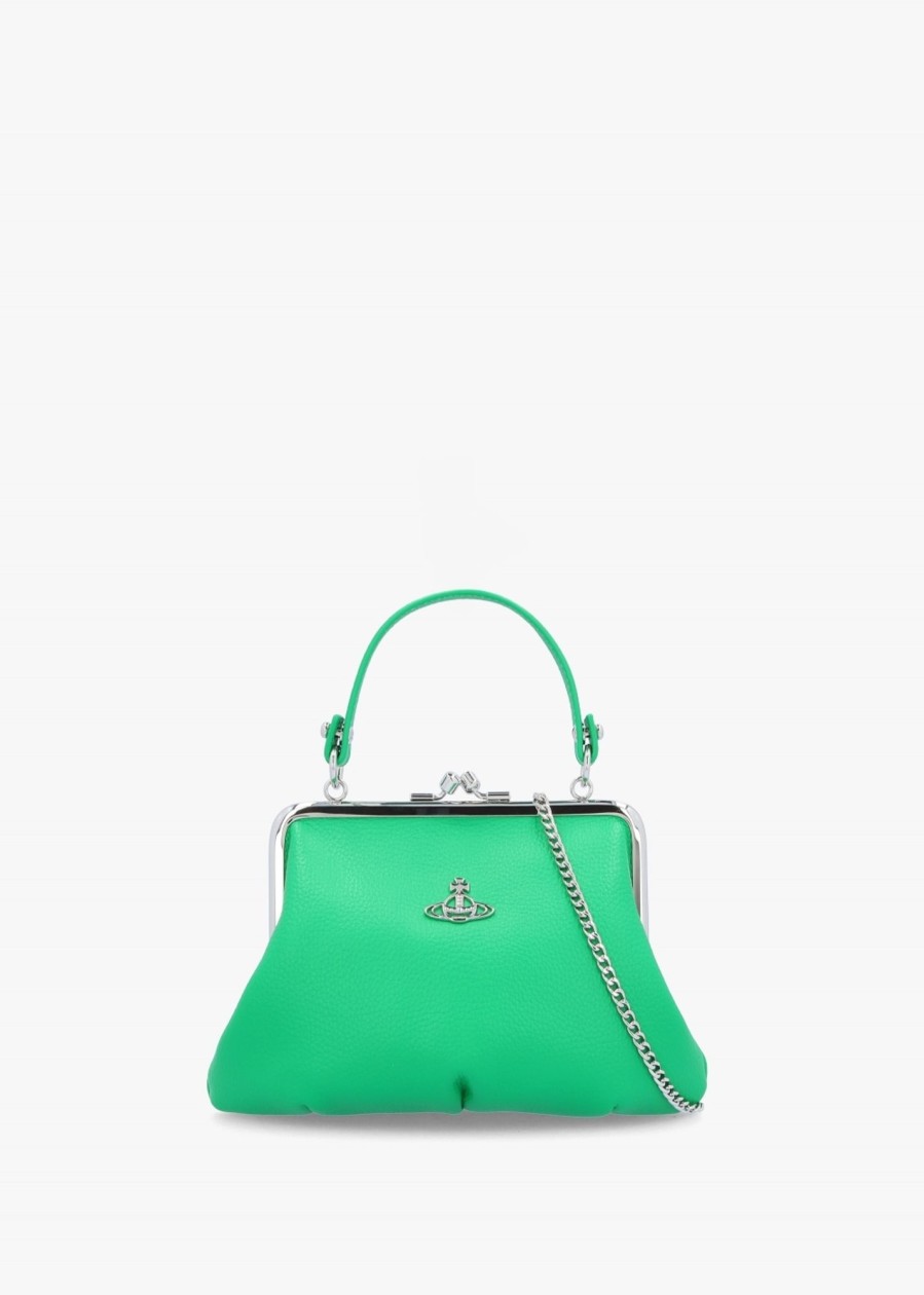 Womens VIVIENNE WESTWOOD Shoulder Bags | Womens Vegan Granny Frame Purse On A Chain In Bright Green