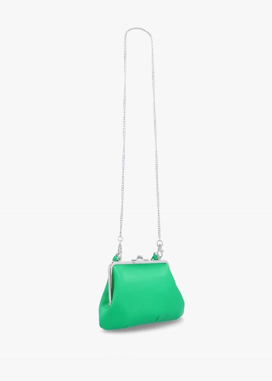 Womens VIVIENNE WESTWOOD Shoulder Bags | Womens Vegan Granny Frame Purse On A Chain In Bright Green