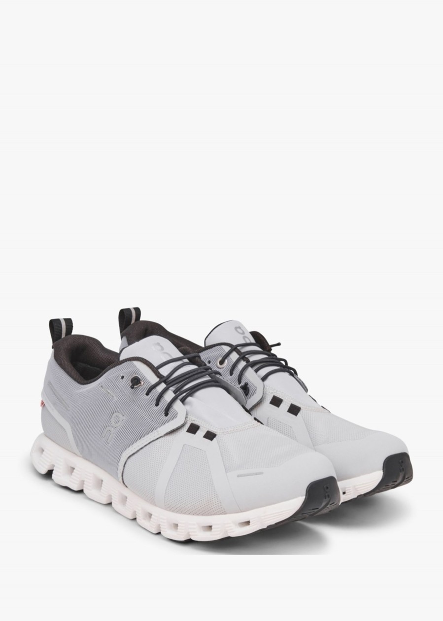 Mens ON RUNNING Trainers | Mens Cloud 5 Waterproof Trainers In Glacier White