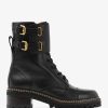 Womens SEE BY CHLOE Gifting | Womens Mallory Buckled Biker Boot In Black