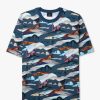 Mens PS PAUL SMITH T-Shirts | Mens Plains Stripe Print T-Shirt In Blue