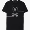 Mens PSYCHO BUNNY T-Shirts | Mens Chester Embroidered Graphic T-Shirt In Black