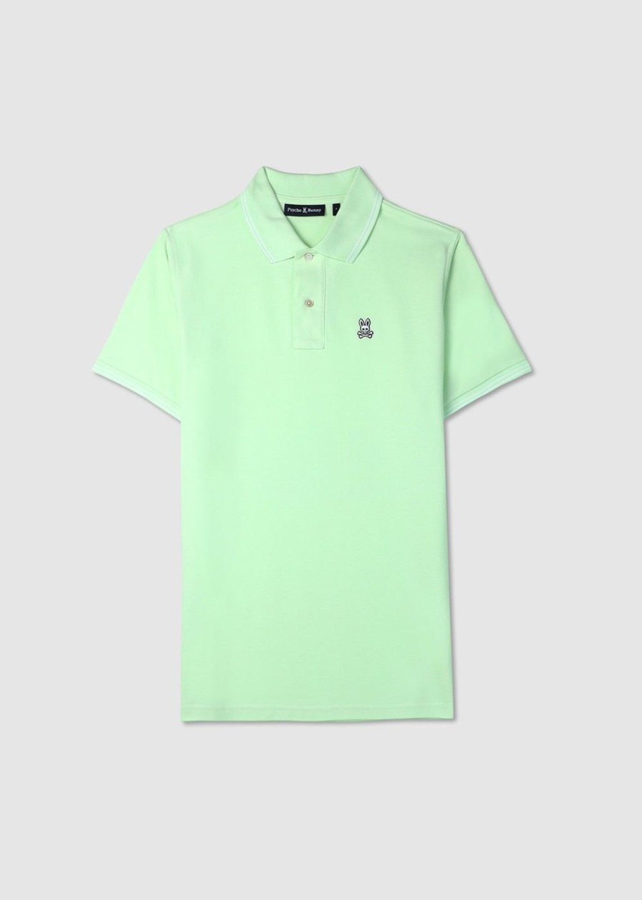 Mens PSYCHO BUNNY Polo Shirts | Mens Mens Logan Poloshirt In Patina Green