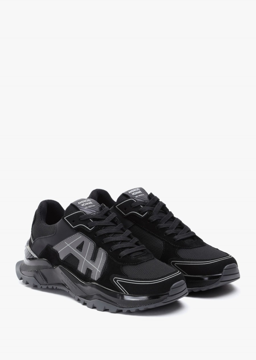 Mens ANDROID HOMME Trainers | Mens Ah One Trainers In Black