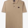 Mens PAUL & SHARK Polo Shirts | Mens Cotton Pique Polo Shirt With Iconic Badge In Neutral