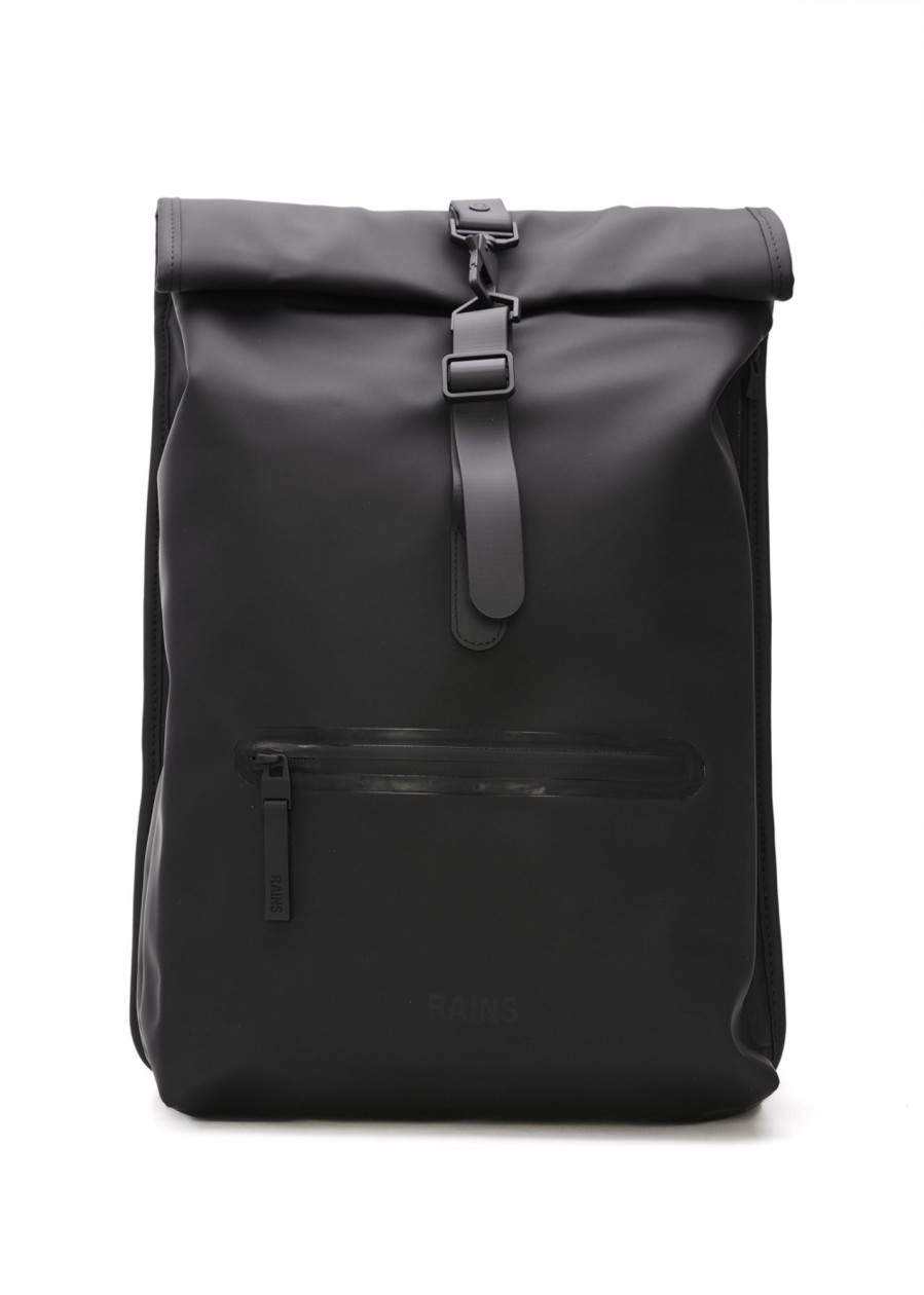 Womens RAINS Bags | Rolltop Backpack In Black