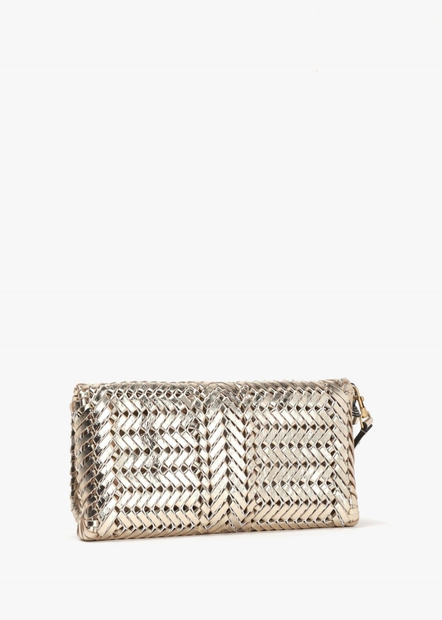 Womens ANYA HINDMARCH Clutch Bags | Womens Neeson Tassel Leather Clutch Bag In Gold