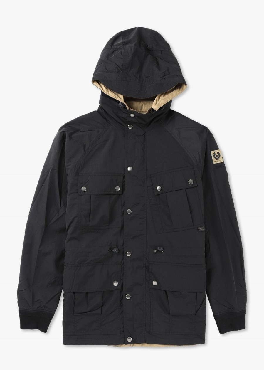 Mens BELSTAFF Coats & Jackets | Mens Centenary Reversible Parka In Black And British Khaki