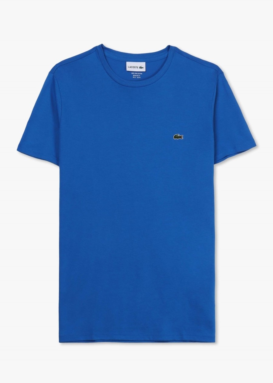 Mens LACOSTE T-Shirts | Mens Pima Cotton T-Shirt In Blue