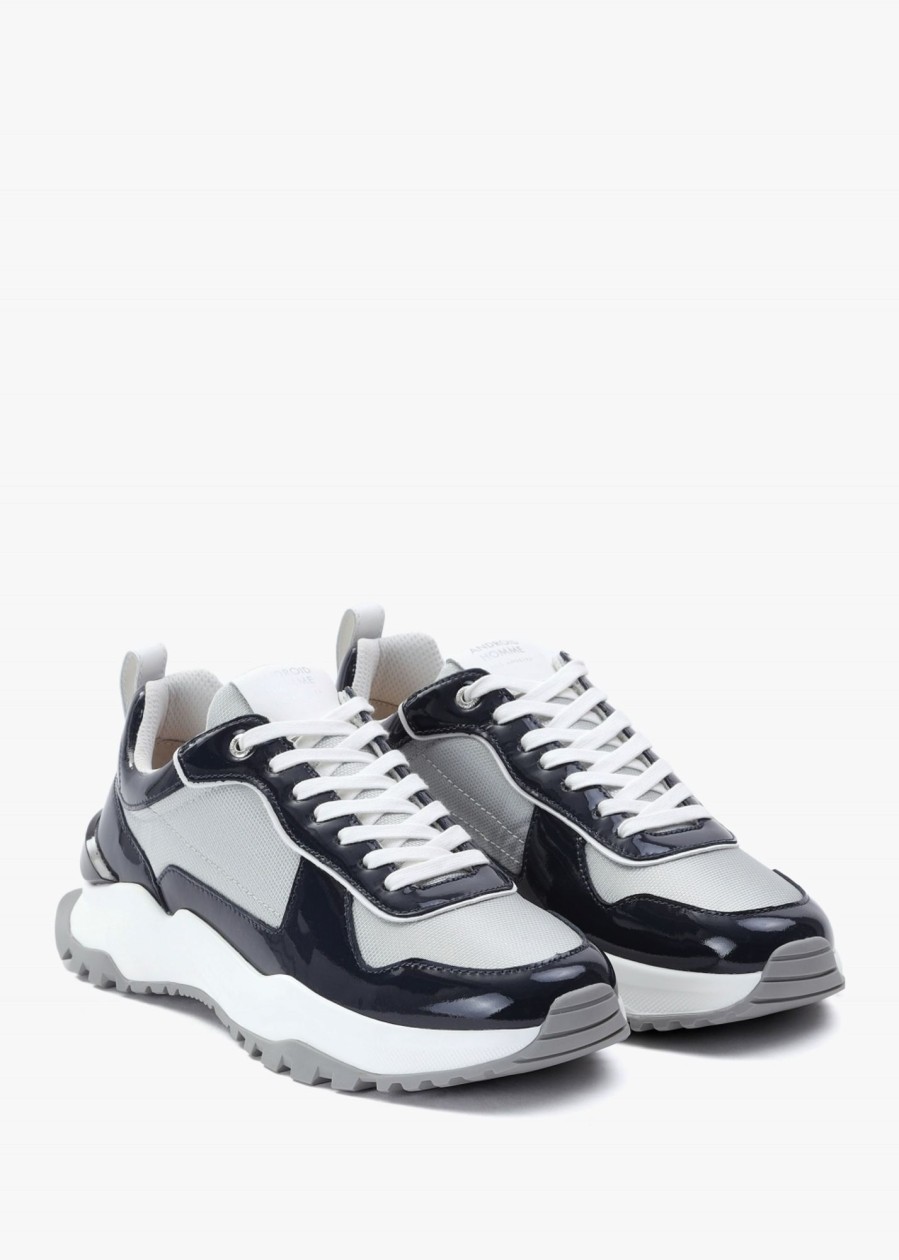 Mens ANDROID HOMME Trainers | Mens Leo Carrillo Patent Leather Trainers