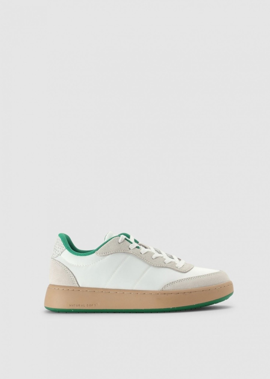 Womens WODEN Trainers | Womens May Leather Trainers In White Basil