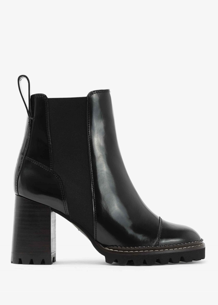 Womens SEE BY CHLOE Gifting | Womens Mallory Heeled Chelsea Boots In Black