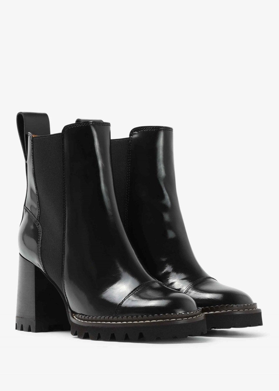 Womens SEE BY CHLOE Gifting | Womens Mallory Heeled Chelsea Boots In Black