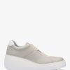 Womens FLY LONDON Trainers | Womens Dito Leather Wedge Trainers In Silver