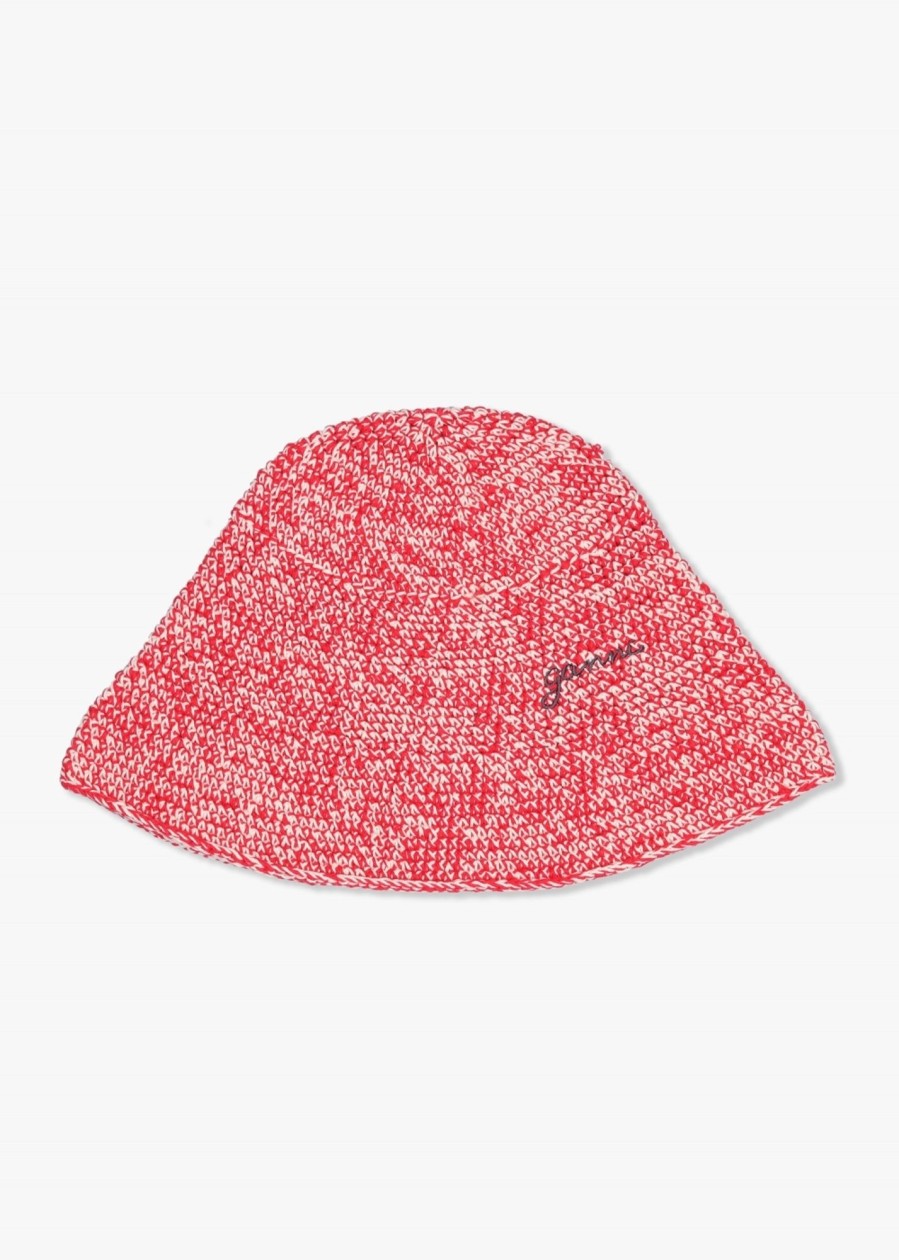 Womens GANNI Gifting | Womens Cotton Crochet Bucket Hat In Egret