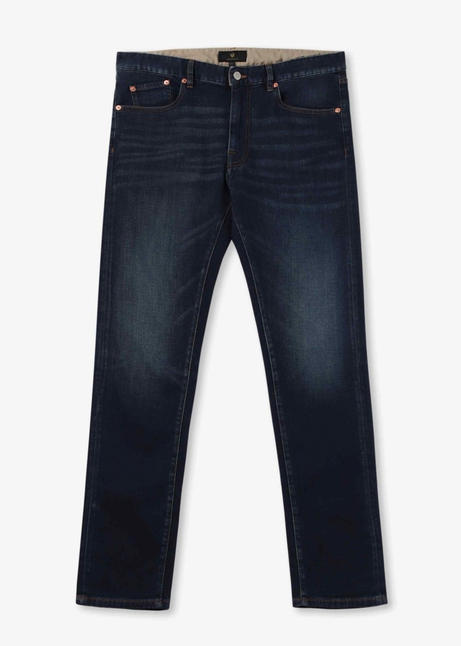 Mens BELSTAFF Jeans | Mens Longton Slim Comfort Stretch Jeans In Antique Indigo Wash