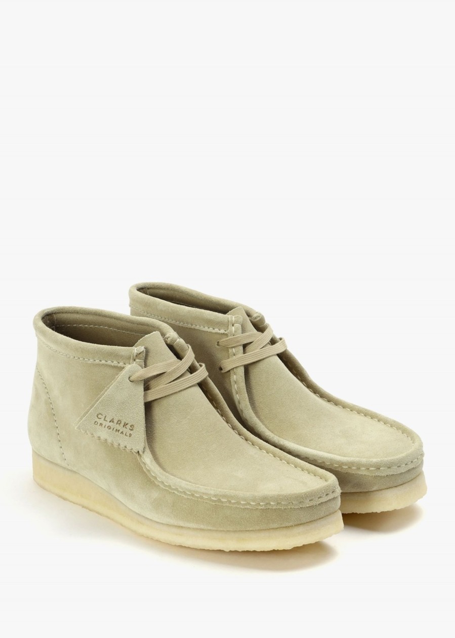 Mens CLARKS ORIGINALS Boots | Mens Wallabee Suede Boots In Maple