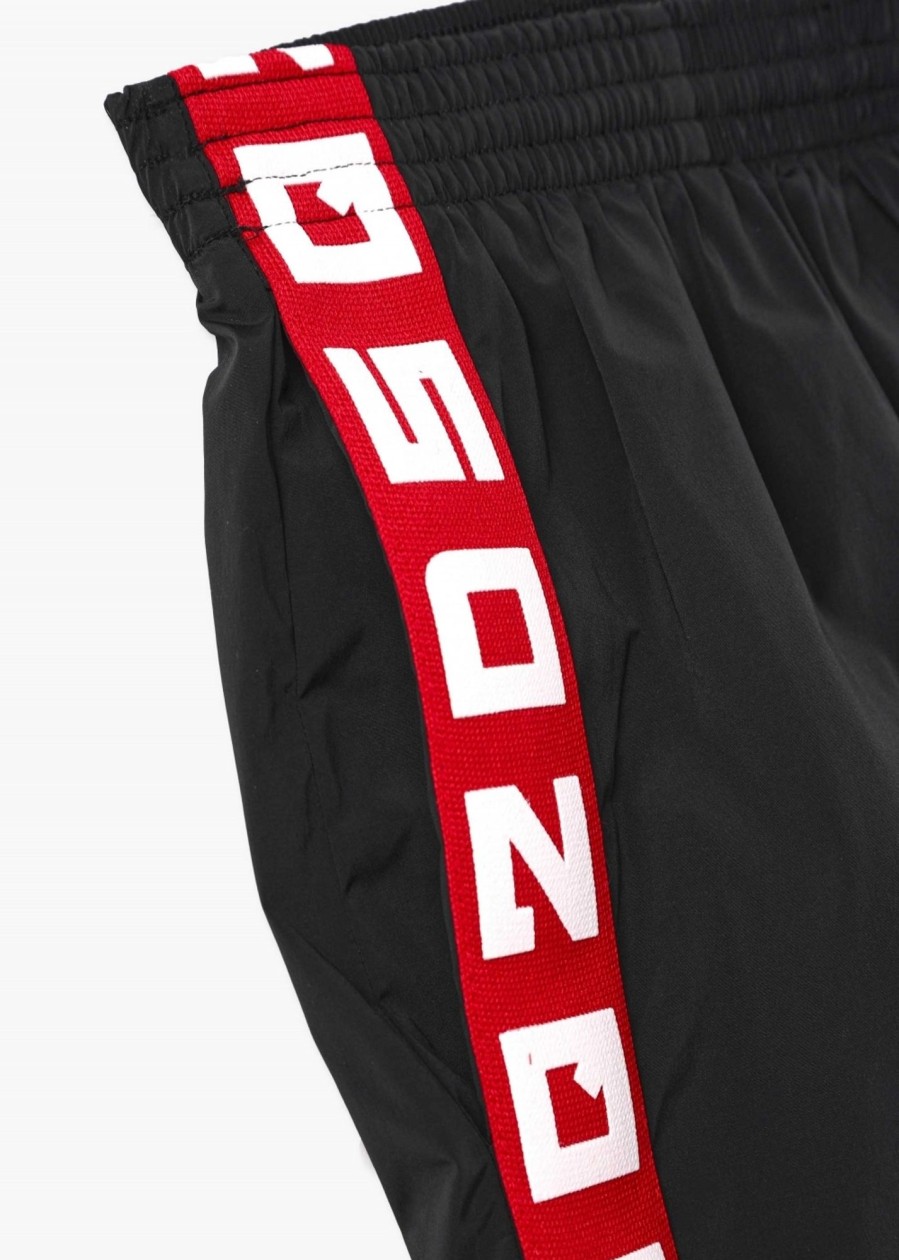 Mens DSQUARED2 Swimwear | Mens Logo Swim Shorts In Black & Red