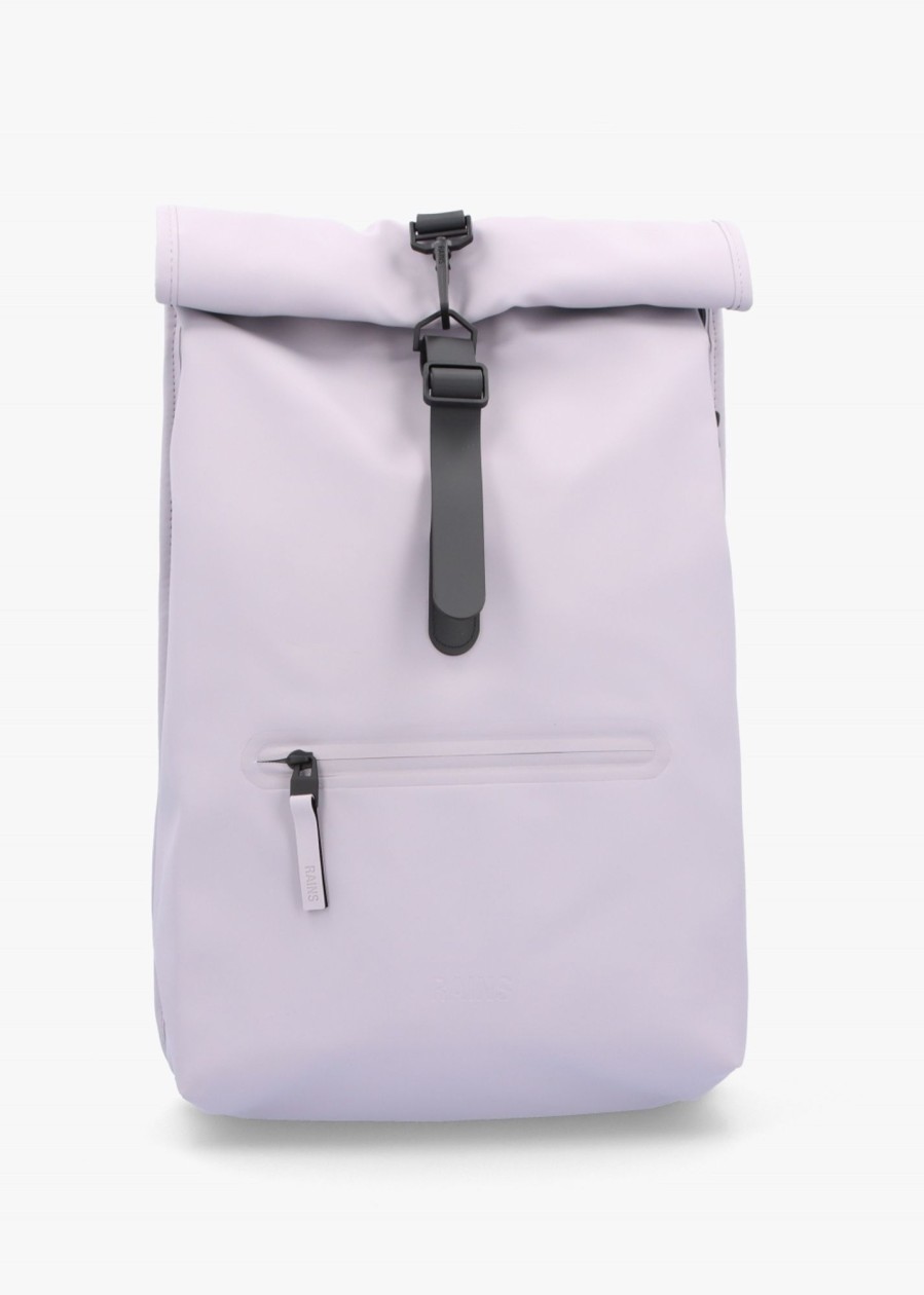 Womens RAINS Backpacks | Rolltop W3 Backpack In Flint