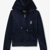 Womens JUICY COUTURE Sweatshirts & Hoodies | Womens Arched Diamonte Robertson Hoodie In Night Sky