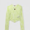 Womens TOMMY HILFIGER Tops | Th Psychedelic Mesh Long Sleeve Top