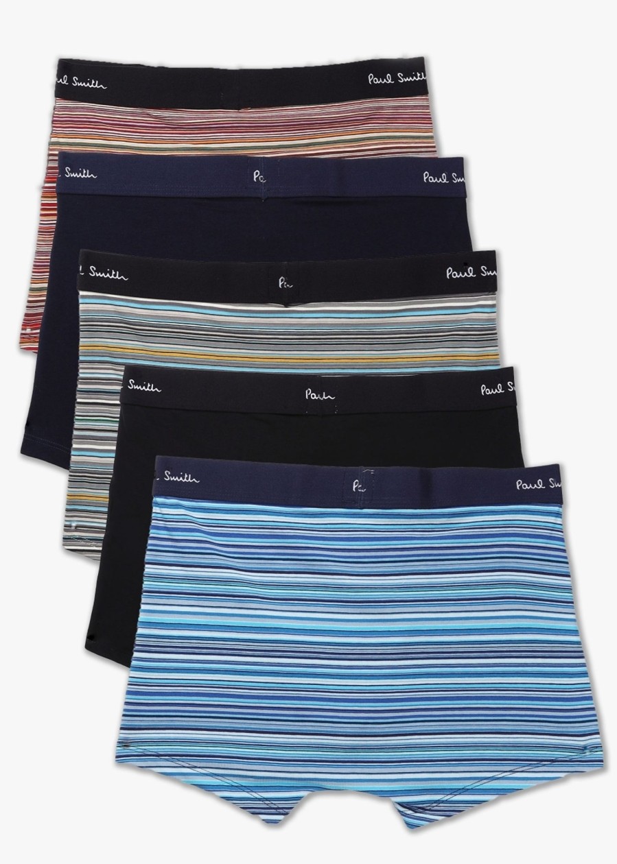 Mens PAUL SMITH Gifting | Mens 5 Pack Signature Trunk In Black